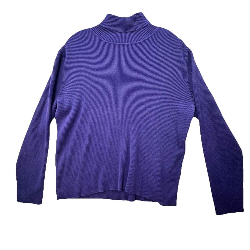 Lauren Ralph Lauren Women's Plus Size 2X / 3X Ribbed Turtleneck Sweater Preppy